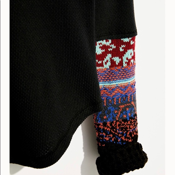 Free People The Mix Cuff Long Sleeve Knit Top - Picture 5 of 9